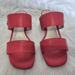 Anne Klein Red Sandals with Modern Design. Never Worn